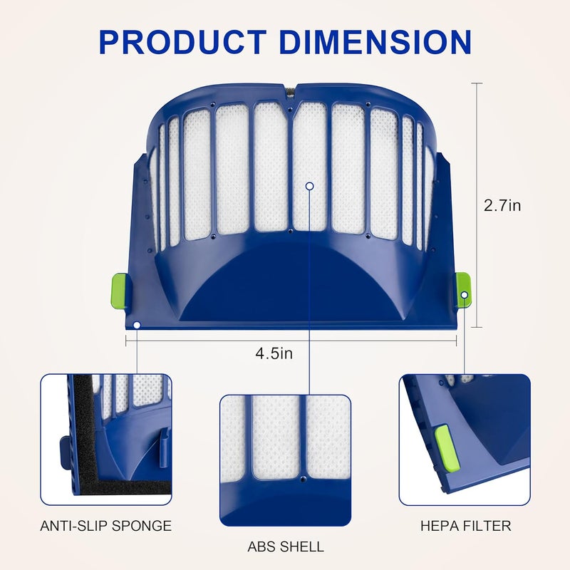 Funmit Aero Vac Filter Replacement parts for Roomba 500 & 600 Series 536 550 595 614 618 620 630 635 645 650 655 660 665 671 675 677 680 690 694 695 Vacuum Cleaner, 10 Pack - Image 4